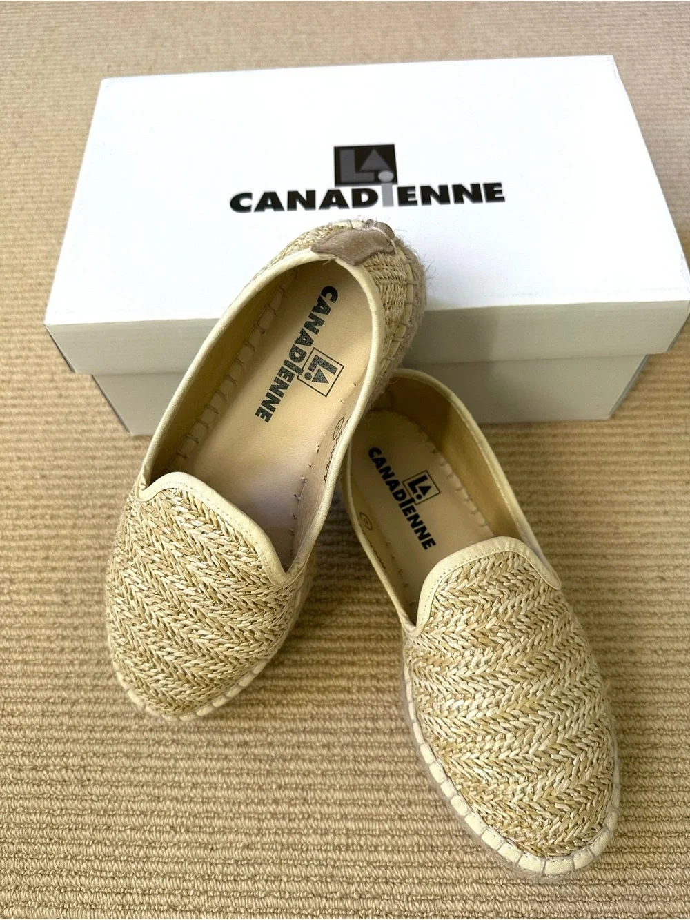 La CANADIENNE Natural Woven Espadrille Slip-Ons